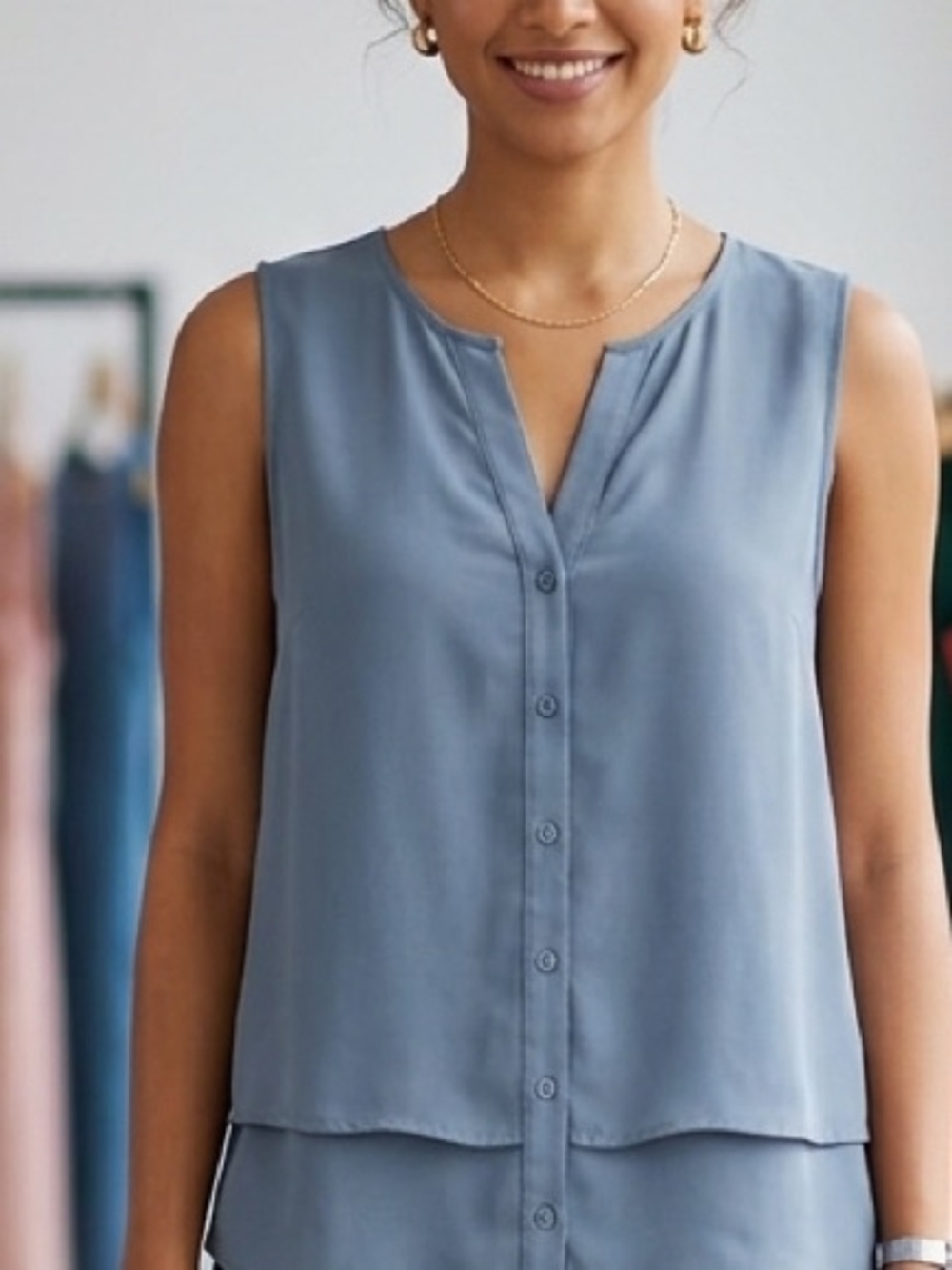Contemporaine Sleeveless Layered Tunic